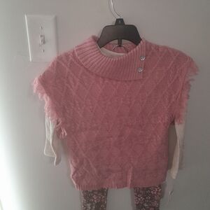 Pink Cable Knit Sweater
